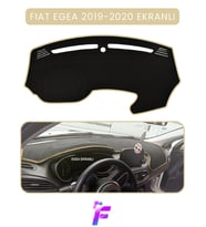 FIAT EGEA (2019-2020) EKRANLI Uyumlu Torpido Örtüsü Çatlama ve Isıya Karşı Tam Koruma TB19