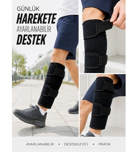 Ayarlanabilir Alt Baldırlık Baldır Destekliği Çift Bantlı Spor ve Günlük Kullanım