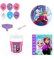 Frozen ve Anna Doğum Günü Süsleri Masa Seti Parti Seti Ekonomik Set 8 Kişilik-