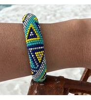 Chibeads Yeşil Geometrik Desenli Bileklik