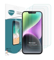 Microsonic Apple iPhone 14 Screen Protector Nano Glass Cam Ekran Koruyucu (3`lü Paket) (Renksiz)