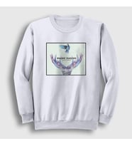 Presmono Unisex Beyaz Smoke Imagine Dragons Sweatshirt 82838tt