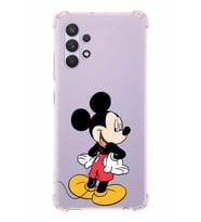 Samsung Galaxy A32  Köşe Korumalı Antişok Kapak Mickey Mouse Tasarımlı Şeffaf  Kılıf