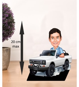 KİŞİYE ÖZEL KARİKATÜR offroad adam BİBLOSU