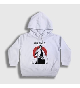 Presmono Unisex Çocuk Beyaz Aizen V2 Anime Bleach Kapüşonlu Sweatshirt 126941tt