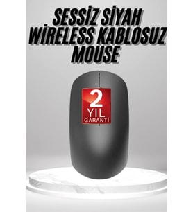 Siyah Kablosuz Mouse Wireless Mouse Minimal Tasarım