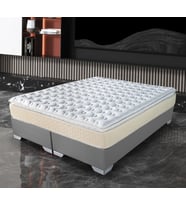 Premium  Serisi Ortopedik AQUA  Pedli Paket Yaylı  Peluş Tavşan Tüyü Kumaş Yatak