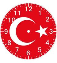 Türk Bayraklı Duvar Saati - Türk Bayraklı Saat