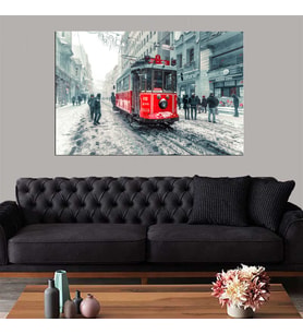 Miyrem Exclusive Serie"  Beyoğlu Tramvay Kanvas Tablo
