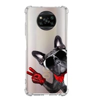 PrintiFy Poco X3 Pro Uyumlu Köpek 2 Baskılı Şeffaf Köşe Korumalı Antişok Kılıf