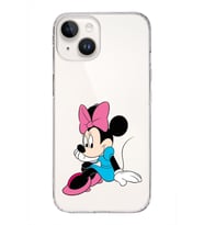 Apple iPhone 14 Plus Uyumlu Kapak Minnie Mouse Tasarımlı Şeffaf Silikon Kılıf