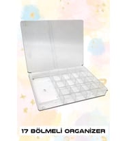 Hobi ve Boncuk Kutusu Büyük Boy 17 Bölmeli 25x18 cm