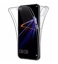 Huawei P20 Lite 360 Derece Kılıf Kristal Silikon Şeffaf Ön Arka