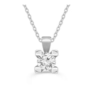 0.80 Karat Tektaş Pırlanta Kolye (Beyaz)