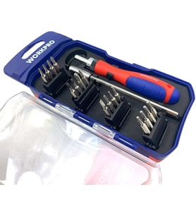 WP200516 18 Parça Profesyonel CR-V Cırcırlı Hassas/Elektronikçi Bits Tornavida Seti