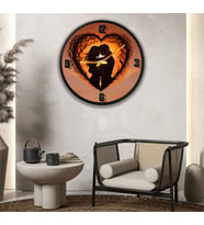 Aşk Kanvas (Ahşap) Duvar Saati - 70 cm