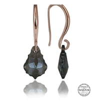 Swarovski Crystal Taşlı Gümüş Yeşil Taşlı Damla Sallantılı Kadın Küpe