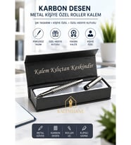 Özel Kutulu Roller Kalem Titanyum Renk Kişiye Özel İsimli