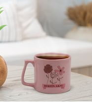 BK Gift Kişiye Özel İsimli Anneler Günü Tasarımlı Pastel Pembe Middle Kupa Bardak, Anneye Hediye, Anneler Günü Hediyesi-4
