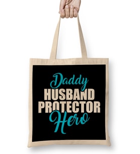 Cute Daddy Husband Protector Hero Awesome Dad Bez Çanta Uzun Saplı