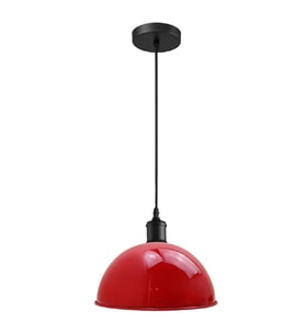 RİOLİGHT MODERN,VİNTAGE,RETRO,RUSTİK KIRMIZI 1XE27 DUYLU METAL TEKLİ SARKIT AVİZE ÇAP:30CM