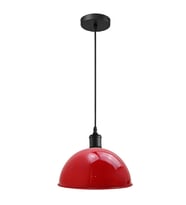 RİOLİGHT MODERN,VİNTAGE,RETRO,RUSTİK KIRMIZI 1XE27 DUYLU METAL TEKLİ SARKIT AVİZE ÇAP:30CM