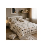Çift Kişilik Nevresim Takımı 200x220cm 4 Yastık Kılıfı Lastikli Çarşaflı 180x200+25
