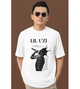 Lil Uzi Rapper Baskılı Unisex Oversize Şarkıcı Tişört