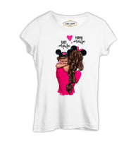Mouse Anneler Günü Beyaz Kadın Tshirt