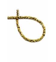 Hematit Doğal Taş Parlak Gold Fiyonk Kesim 4x4mm Dizi [AA]