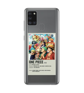 Samsung Galaxy A21S Uyumlu One Piece Desenli Şeffaf Telefon Kılıfı