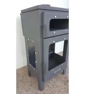 Dorello Fırınlı Pelet Sobası Camlı Şömine Soba Dorello Soba 005 Model Kuzine Soba Döküm Soba