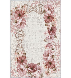 Eliana Home Baskılı, Yıkanabilir Kaymaz Taban Salon Halısı LNA0202-SD767 100x150 cm (Pembe)