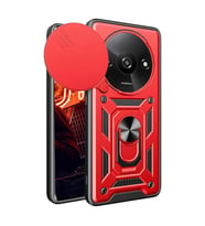 Xiaomi Redmi A3 4g Kılıf Pars Lens Yüzüklü Silikon - Kırmızı