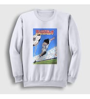 Presmono Unisex Beyaz Shoot Futbol Anime Kaptan Captain Tsubasa Sweatshirt 326838tt