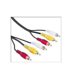 Hama 3RCA X 3RCA Görüntü Ses Kablosu 43134 (Beyaz)