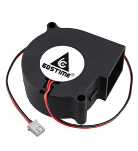 12V DC Salyangoz Fan 5015 12V 2-Pin 3D Yazıcı Soğutma Fanı
