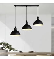 RİOLİGHT MASA ÜSTÜ VİNTAGE,RETRO,RUSTİK SİYAH 3XE27 DUYLU METAL SARKIT SIRALI AVİZE UZUNLUK:60CM
