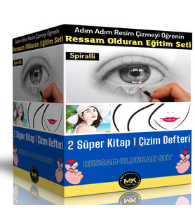 Ressam Olduran Eğitim Seti (2 Kitap ve Çizim Defteri)