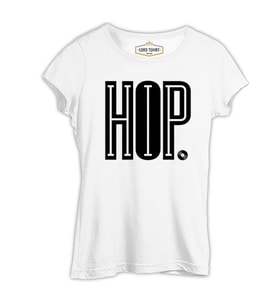 Hip Hop with IO Beyaz Kadın Tshirt