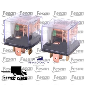 12 Volt Seffaf Role 40 Amper 5 Fisli Ledli 2 Adet 384649325