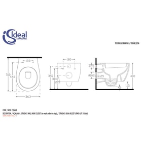 İDEAL STANDARD STRADAO ASMA KLOZET BEYAZ Z266801 
