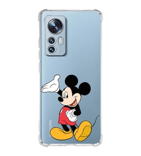 Xiaomi Mi 12 Pro Uyumlu Köşe Korumalı Antişok Kapak Mickey Mouse Tasarımlı Şeffaf  Kılıf