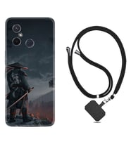 Xiaomi Redmi 12C Kılıf Silikon Boyun Askılı İpli Desenli Silikon Warrior 1653