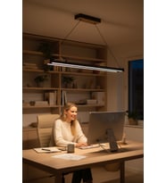 Vega Rose Gold Lineer LED Sarkıt Avize – Kumandalı Dim Edilebilir – Aşağı Işık