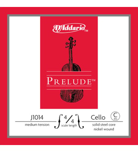 D'Addario J1014 Prelude Tek Çello Do (C) Teli (4/4)  Güçlü Bas Yanıtı Nikel Sarımlı Uzun Ömürlü Yapı ve Mükemmel Akort İstikrarı