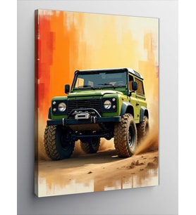 Kanvas Tablo Yeşil 4X4 Macerası