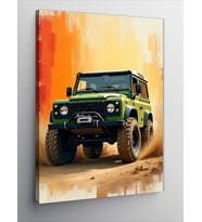 Kanvas Tablo Yeşil 4X4 Macerası