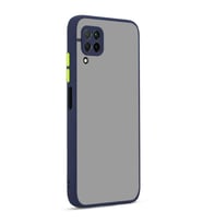 Huawei P40 Lite Kılıf Kamera Korumalı Mat Sert Lüx Rubber (Lacivert)