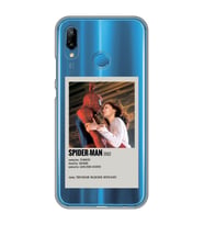 Huawei P20 Lite Uyumlu Spider Man Minimalist Poster Desenli Şeffaf Telefon Kılıfı